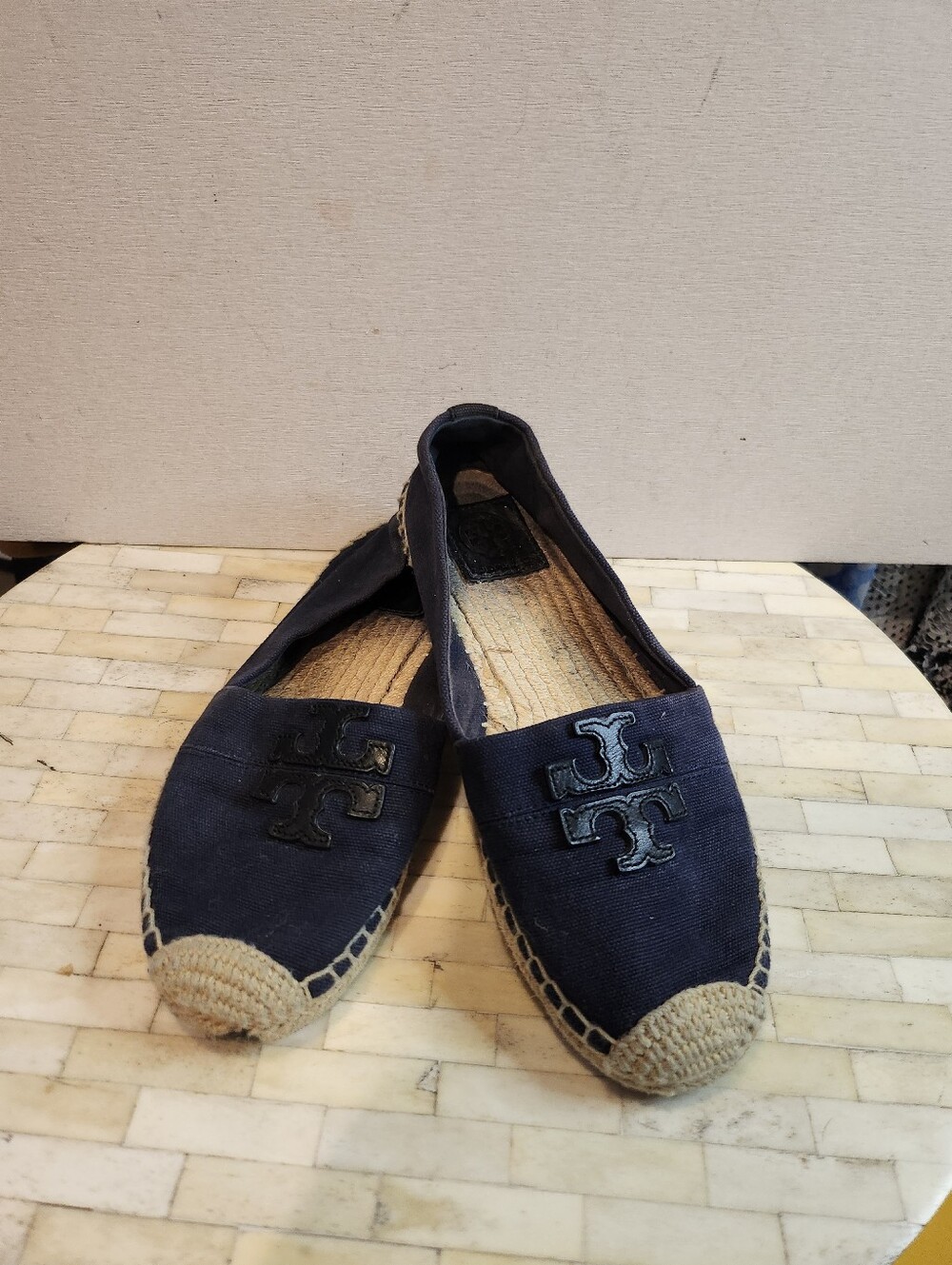 Tory Burch Weston canvas flat espadrilles size 7.5